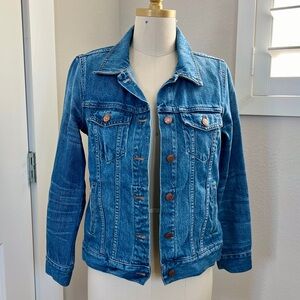 Madewell Classic Denim Jacket with Copper Buttons, Size M